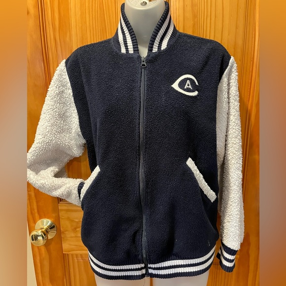 Know-Wear® UC Davis Youth Fuzzy Letterman Jacket - Picture 2 of 10